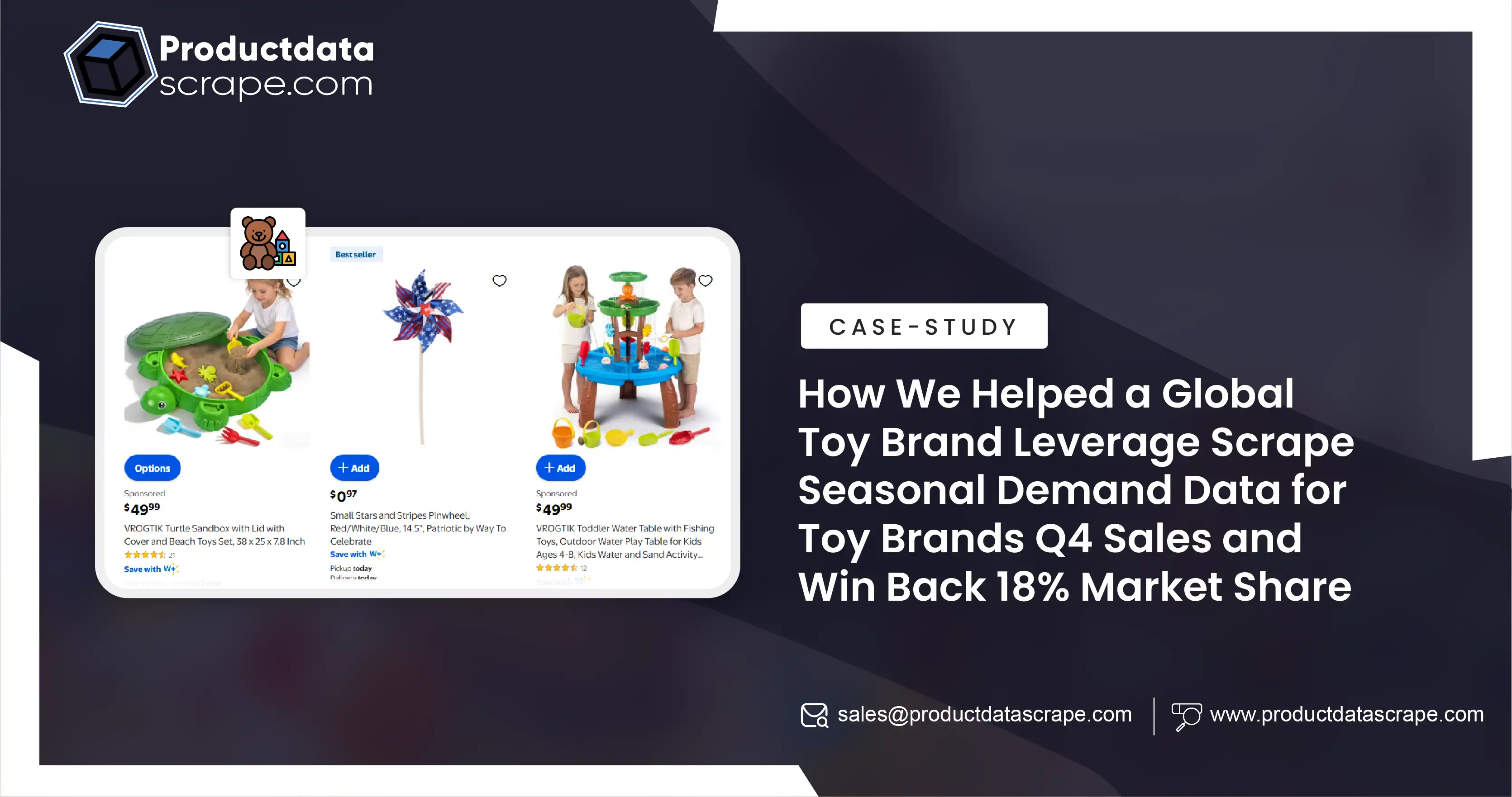 How We Helped a Global Toy Brand Leverage Scrape Seasonal Demand Data for Toy Brands Q4 Sales and Win Back 18% Market Share